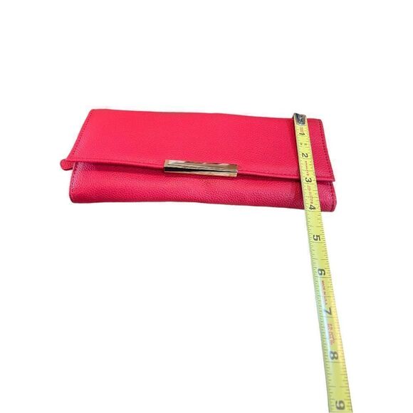 NWT R.h. Macy & Co. Red pebble Travel Jewelry Wallet Case 8.5" Vegan L… - Picture 9 of 12